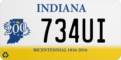 IN license plate 734UI