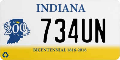 IN license plate 734UN