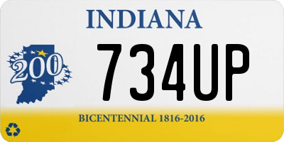 IN license plate 734UP