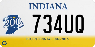 IN license plate 734UQ