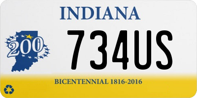 IN license plate 734US