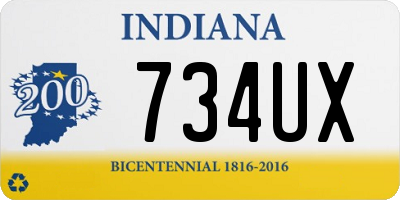 IN license plate 734UX