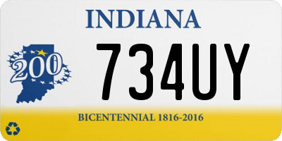 IN license plate 734UY
