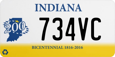 IN license plate 734VC