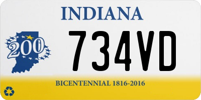 IN license plate 734VD
