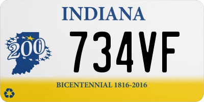 IN license plate 734VF