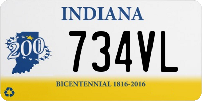 IN license plate 734VL