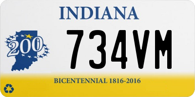 IN license plate 734VM