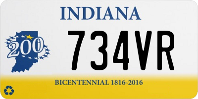 IN license plate 734VR