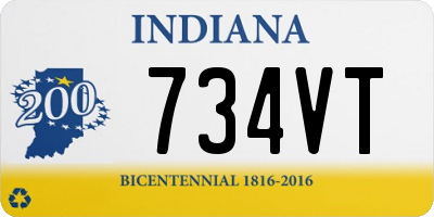 IN license plate 734VT