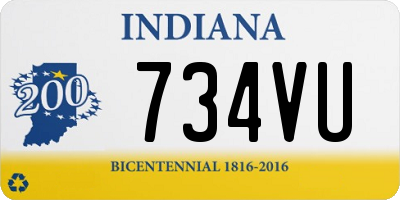 IN license plate 734VU