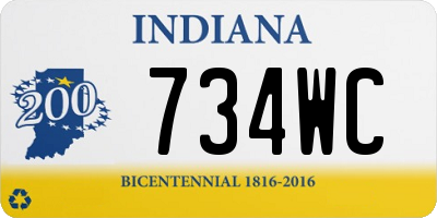 IN license plate 734WC