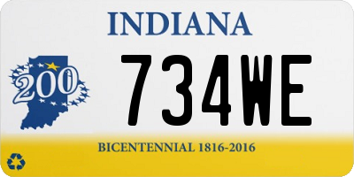 IN license plate 734WE