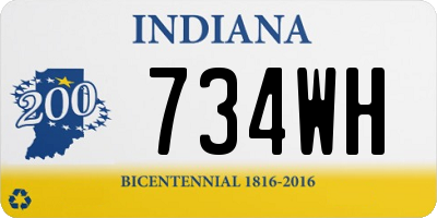 IN license plate 734WH