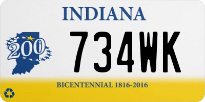 IN license plate 734WK