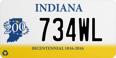 IN license plate 734WL