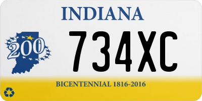 IN license plate 734XC