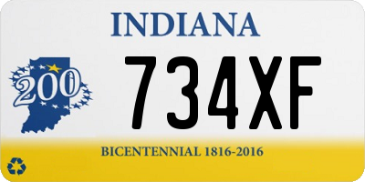 IN license plate 734XF