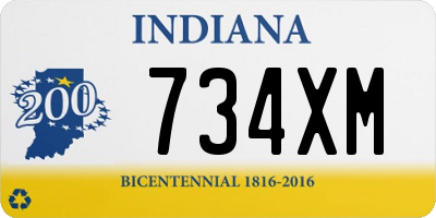 IN license plate 734XM