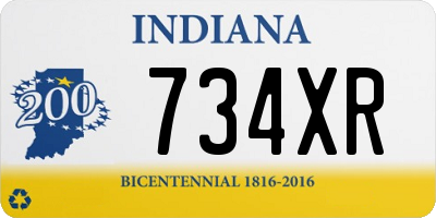 IN license plate 734XR