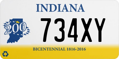 IN license plate 734XY