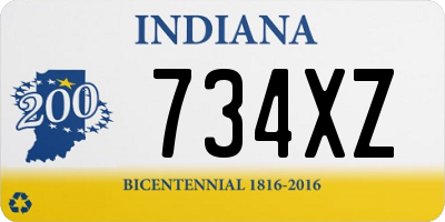 IN license plate 734XZ