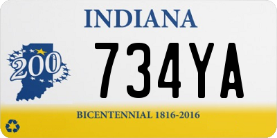 IN license plate 734YA