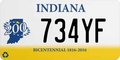 IN license plate 734YF