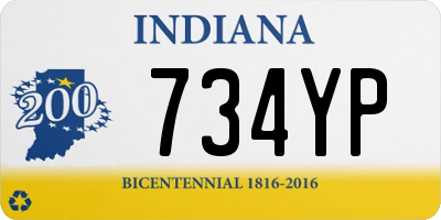 IN license plate 734YP