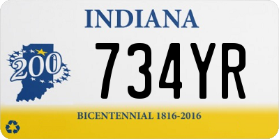 IN license plate 734YR