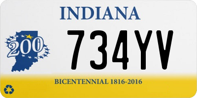 IN license plate 734YV