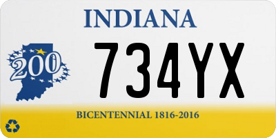 IN license plate 734YX