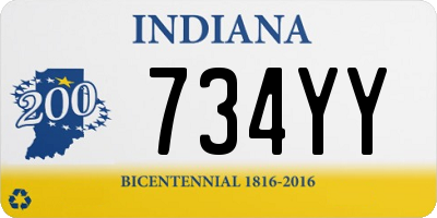 IN license plate 734YY