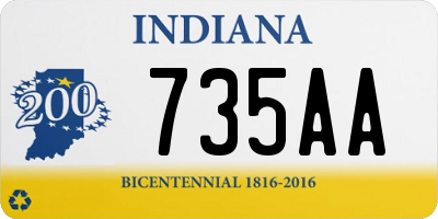 IN license plate 735AA