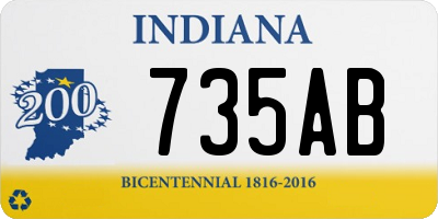 IN license plate 735AB