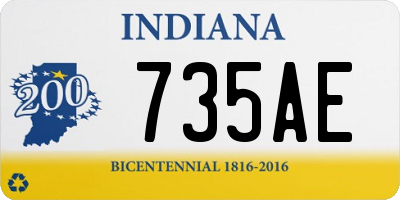 IN license plate 735AE