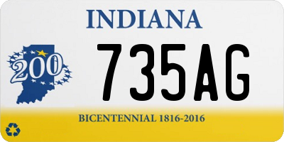 IN license plate 735AG