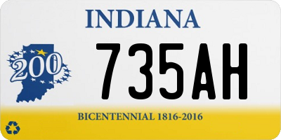 IN license plate 735AH