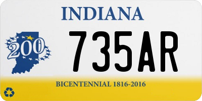 IN license plate 735AR