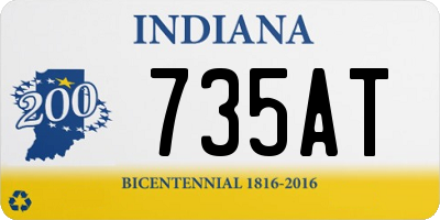 IN license plate 735AT