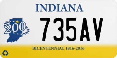 IN license plate 735AV