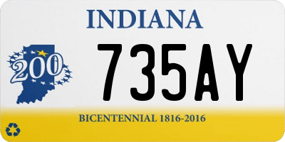 IN license plate 735AY