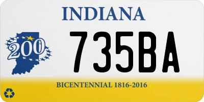 IN license plate 735BA