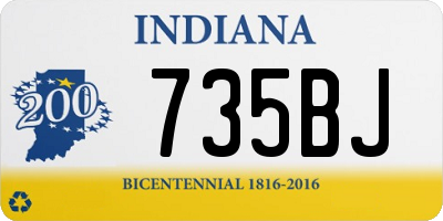 IN license plate 735BJ
