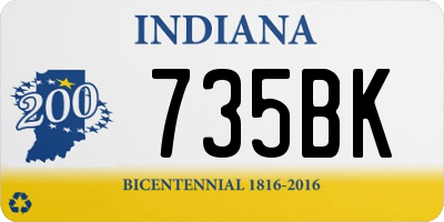 IN license plate 735BK