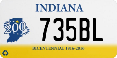 IN license plate 735BL