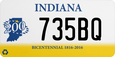 IN license plate 735BQ