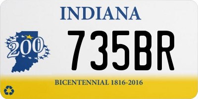 IN license plate 735BR