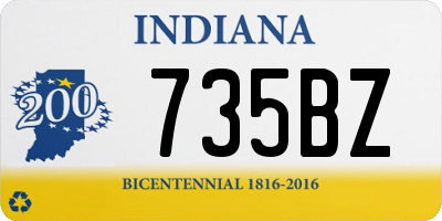 IN license plate 735BZ