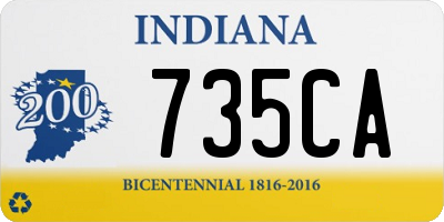 IN license plate 735CA